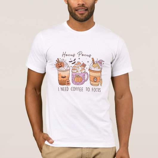 3 Retro Halloween Kaffee, Hocus pocus Frappuccino T-Shirt (Vorderseite)