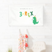 3. Rex Dinosaur 3. Geburtstag Party Banner (Insitu)