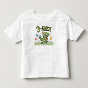 3. Rex Dinosaur 3. Geburtstagskinder-T - Shirt - N