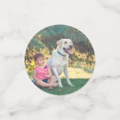 3 Rex Dinosaurier Thema Dritter Geburtstag Foto Konfetti (Klein Vorderseite)