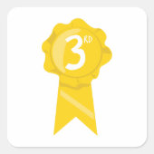 3. Ribbon Quadratischer Aufkleber (Vorderseite)