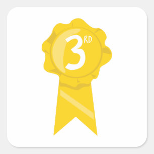 3. Ribbon Quadratischer Aufkleber