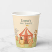 3 Ring Circus Baby Shower Pappbecher (Rückseite)