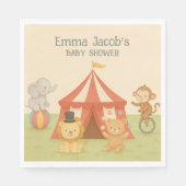 3 Ring Circus Baby Shower Serviette (Vorderseite)