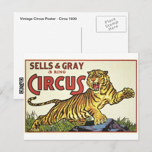 3 Ring Circus - ca. 1930 Postkarte (Vorne/Hinten)