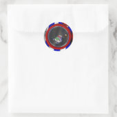 3 Ring Circus - Clown - Runder Aufkleber (Tasche)