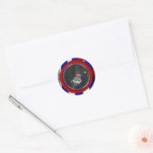 3 Ring Circus - Clown - Runder Aufkleber (Umschlag)