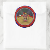 3 Ring Circus - Ringmaster Runder Aufkleber (Tasche)