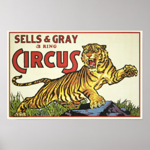 3 Ring-Zirkus - circa 1930 Poster