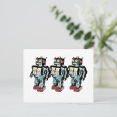 3 Roboter Postkarte (Stehend Vorderseite)