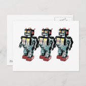 3 Roboter Postkarte (Vorne/Hinten)
