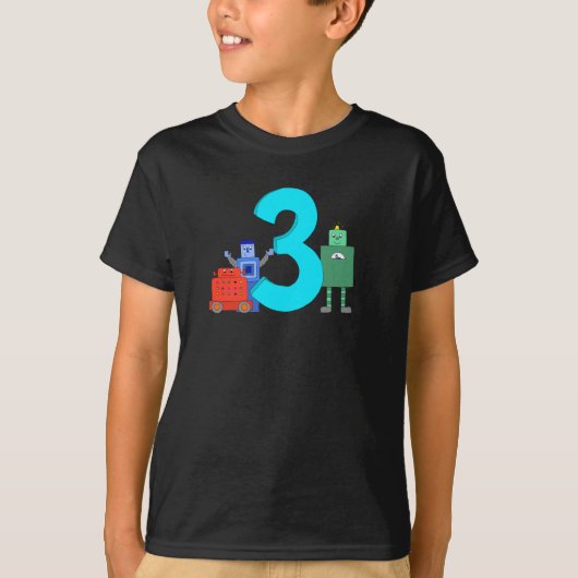 3 Roboter T-Shirt (Vorderseite)