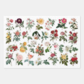 3 Romantische Rose Collage Ephemera Sheets Geschenkpapier Set (Vorderseite 2)