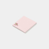 3 rosa Blumen Post-it-Notizen Post-it Klebezettel (angewinkelt)