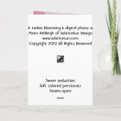 3 rosa Damen-Blühen Karte (Rückseite)