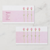 3 Rosa Rosenknospe Visitenkarte (Vorne/Hinten)