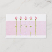 3 Rosa Rosenknospe Visitenkarte (Rückseite)