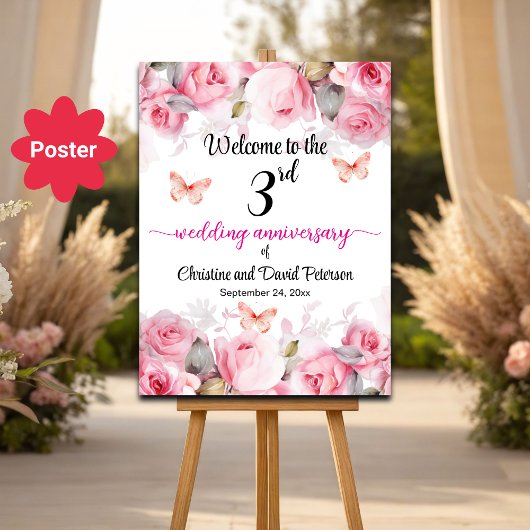 3. Rose zum Hochzeitstag Poster
