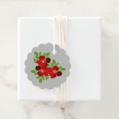 3 Rote Blume - Geschenktasten Geschenkanhänger (Beispiel)