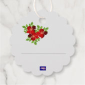 3 Rote Blume - Geschenktasten Geschenkanhänger (Rückseite)