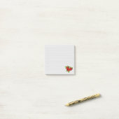 3 rote Blumen Post-it Notizen (Auf Schreibtisch)