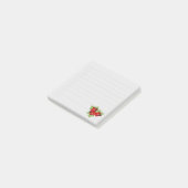 3 rote Blumen Post-it Notizen (angewinkelt)