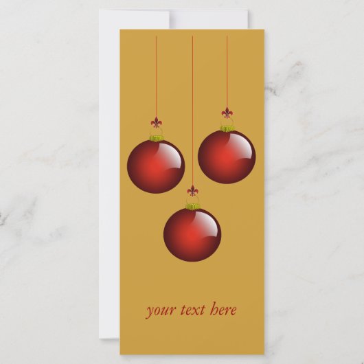 3 Rote Ornamente (Rückseite)