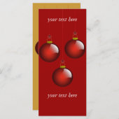 3 Rote Ornamente (Vorne/Hinten)