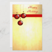 3 Rote Ornamente Briefpapier (Vorne/Hinten)