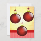 3 Rote Ornamente Einladung (Rückseite)