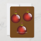 3 Rote Ornamente Einladung (Rückseite)