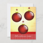 3 Rote Ornamente Einladung (Rückseite)