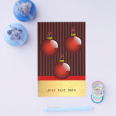 3 Rote Ornamente Flyer (Einzeln)