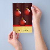 3 Rote Ornamente Flyer (Handgriff)