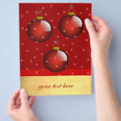3 Rote Ornamente Flyer (Hand)