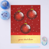 3 Rote Ornamente Flyer (Einzeln)