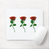 3 Rote Rosen - Rose personalisieren Mousepad (Mit Mouse)