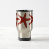 3 rote Starfish-tropisches Ozean-Strand-Thema Reisebecher (Mittel)