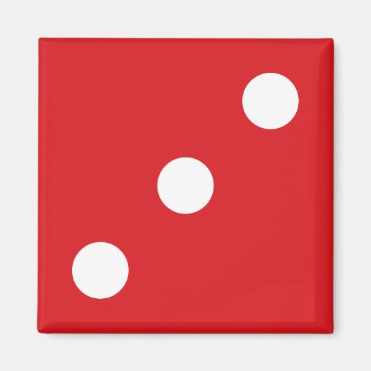 3 rote Würfelmagnete Magnet (Vorne)