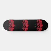 3 Roter Schädel Skateboard (Horizontal)