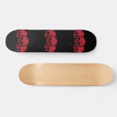 3 Roter Schädel Skateboard (Horizontal)
