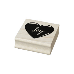 3 Rotherzförmige Freude, Herzen, Gummistempel