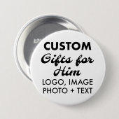 3" Round Button Button Abzeichen Benutzerdefiniert (Vorne & Hinten)