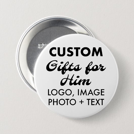 3" Round Button Button Abzeichen Benutzerdefiniert (Vorne & Hinten)