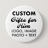 3" Round Button Button Abzeichen Benutzerdefiniert (Vorderseite)