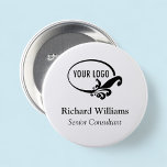 3" Round Name Tag Pinback-Taste mit Firmenlogo Button<br><div class="desc">Personalisieren Sie einfach unseren Rundnamen Tag Button mit Ihrem eigenen Firmenlogo und individuellem Text. Keine Mindestbestellmenge und keine Einrichtungsgebühr.</div>