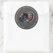 3" Round Wild Turkey Sticker (Tasche)
