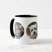 3 RUNDE Fotos machen Ihre eigene Tasse New Pet Cat (Vorderseite Links)