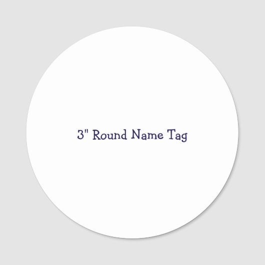 3" runde Namensschild (Vorderseite)