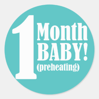 3" Runder STICKER - 1 Monat Schwangerschaft